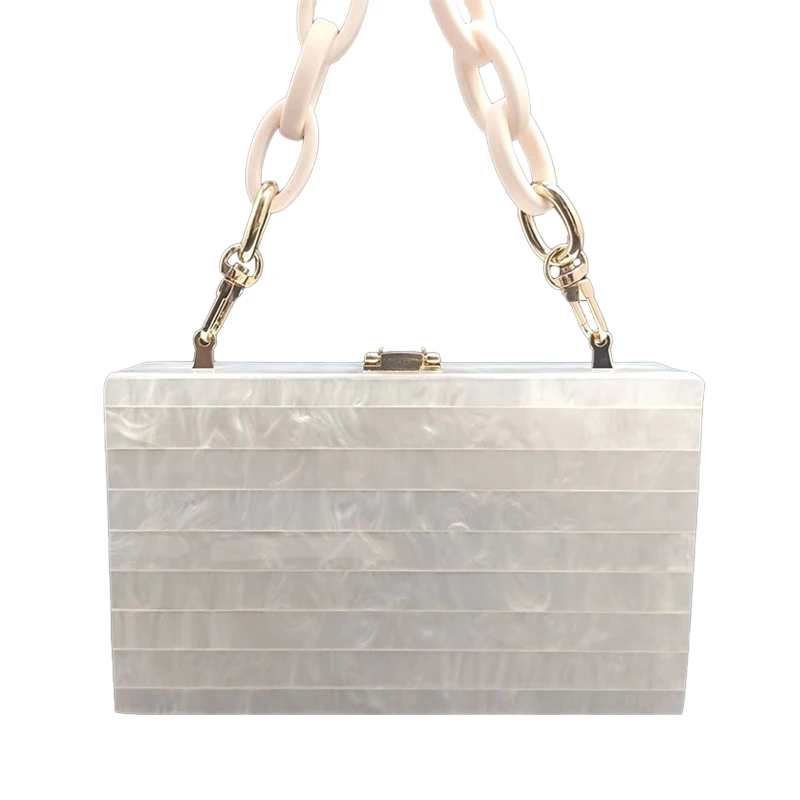 

Bags For Women Luxury Designer Handbag Clutch Purse Wedding Evening Bag Casual Party Acrylic Pearl White Crossbody Shoulder Bag