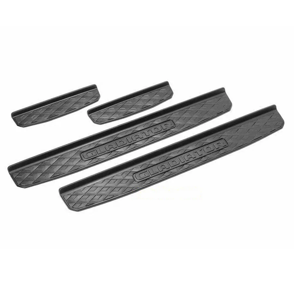 

4Pcs Gladiator Sill Strip Front Rear Car Door Sill Cover Panel Step Threshold Scuff Plate Protector Fit for JT Gladiator 2020++