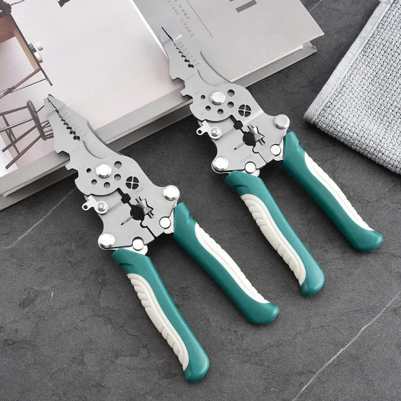 Idealist 18 In 1 Foldable Wire Stripper Crimper Cable Cutter Pliers Upgraded Multifunctional For Wire Stripping Shearing Cutting Tools Nice I.1068445697