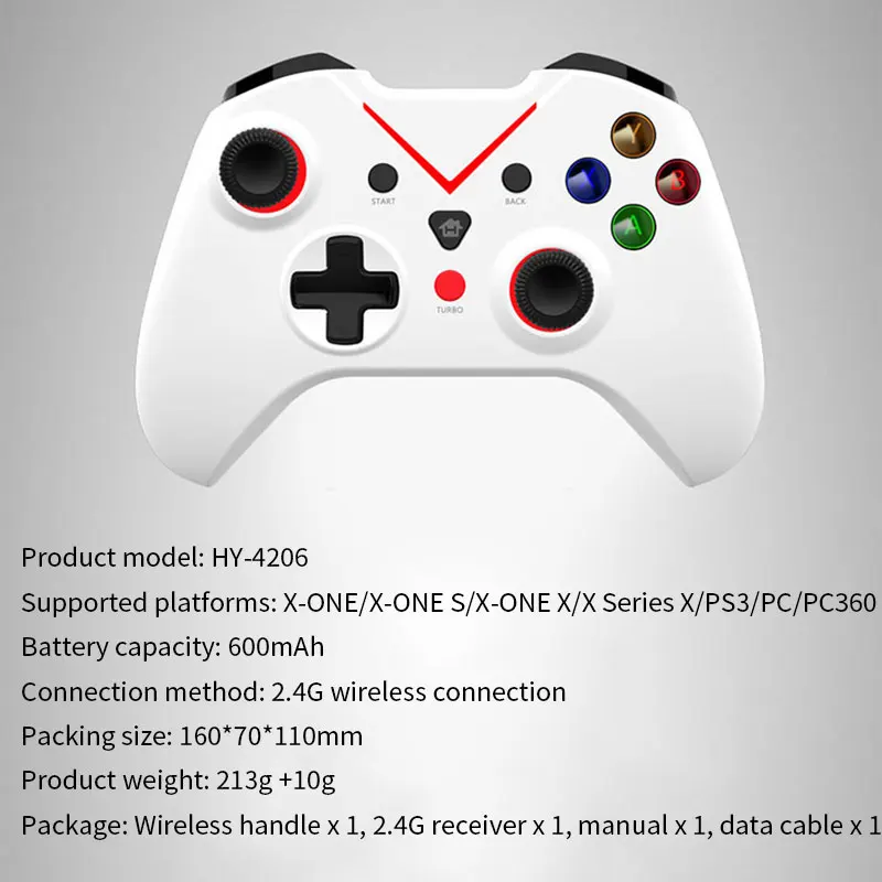 2.4G Wireless Game Controller For Xbox One For PS3 PC Dual Vibration Game Joystick Gamepads Joypad For Xbox One X Consoles