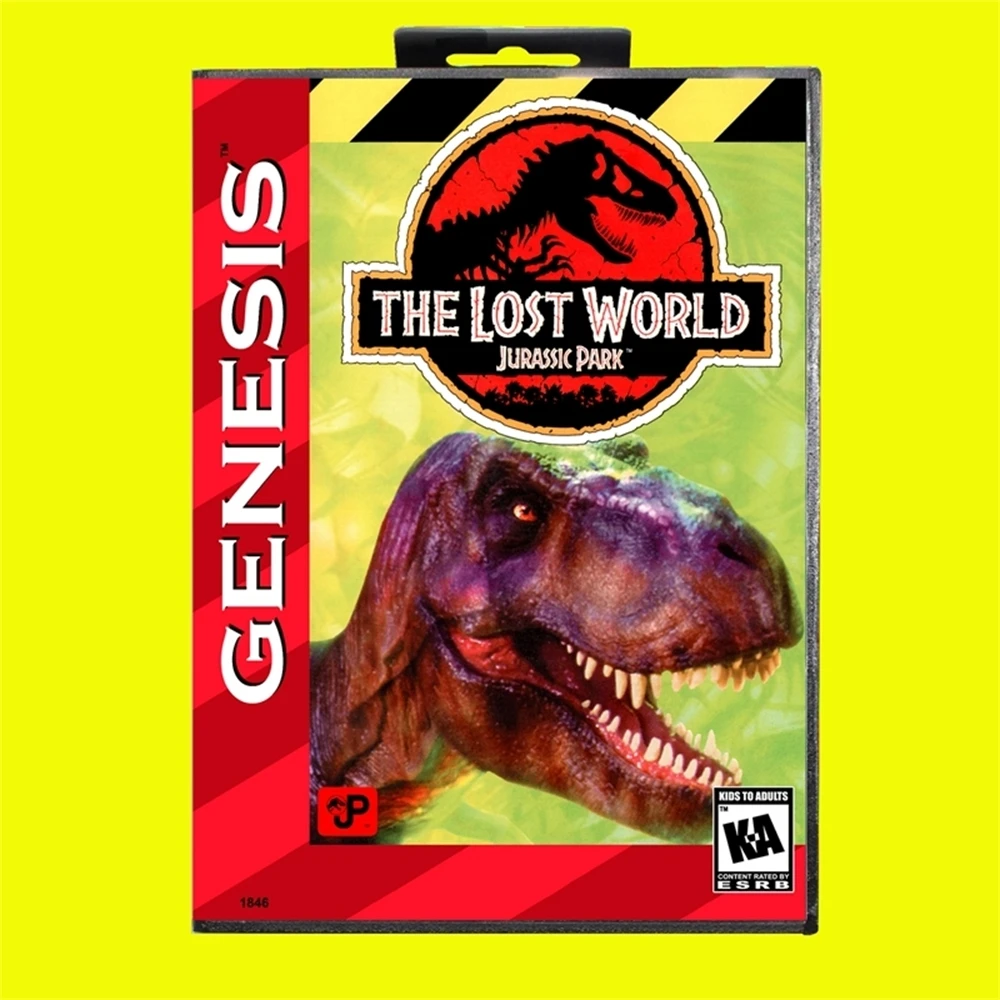 Nuovo Arrivo Lost World Jurassic Park Game Cartridge 16 Bit Md Game Card Con Scatola Al Dettaglio Per Sega Mega Drive