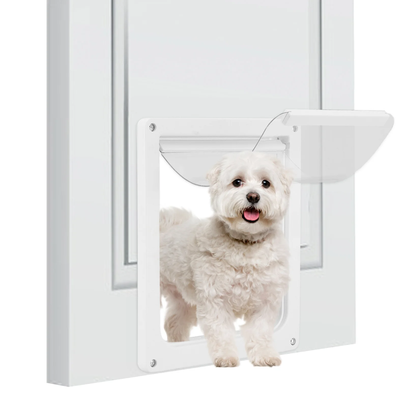 Dog And Cat Door Weatherproof Pet Door With Locking Panel Dog Transparent Flap Lightweight Pet Safe For Small