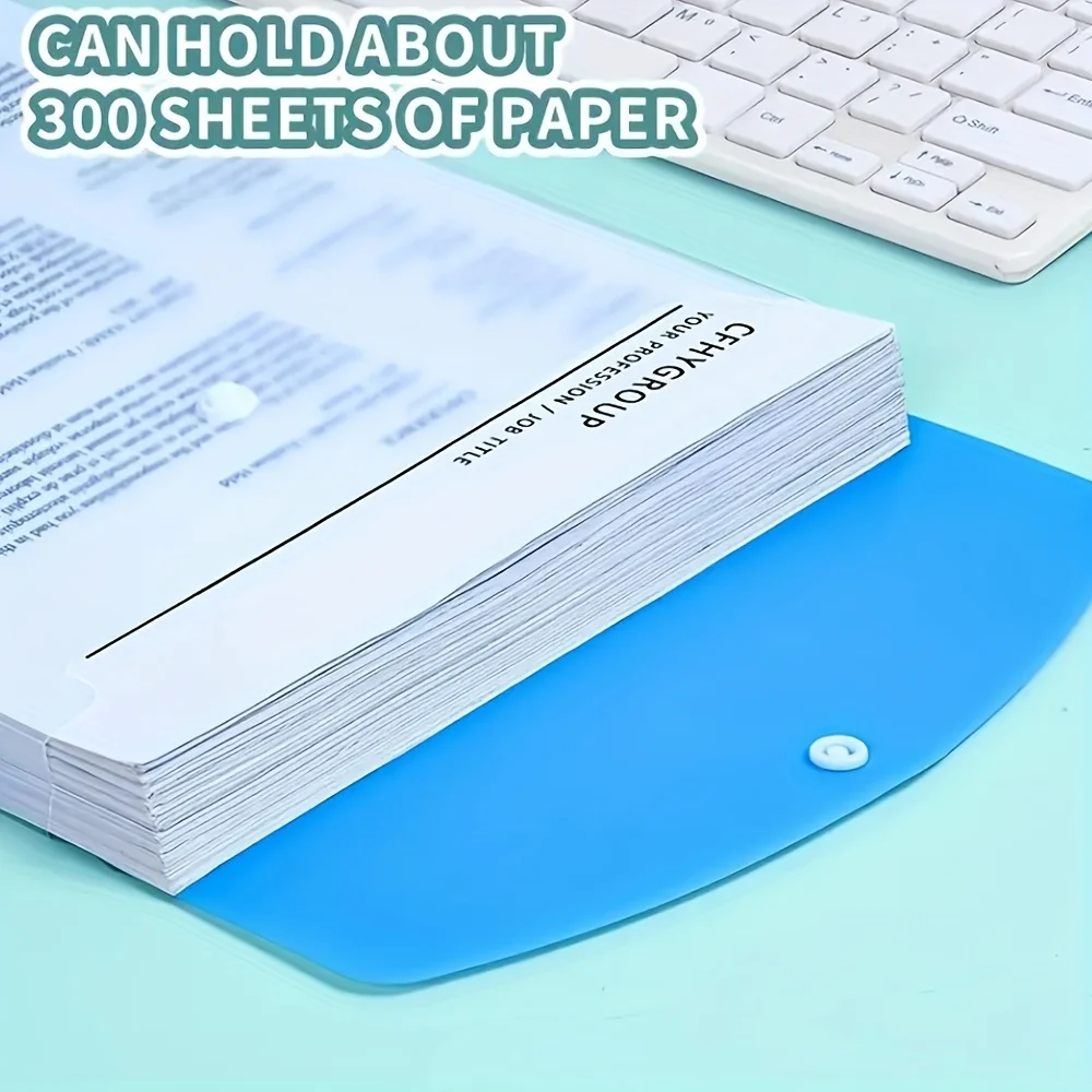 6pcs A4 Binder Pocket Plastic Envelopes Label Close-up