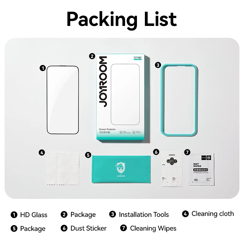 Joyroom HD Tempered Glass Screen Protector - 1/2/3 Pack