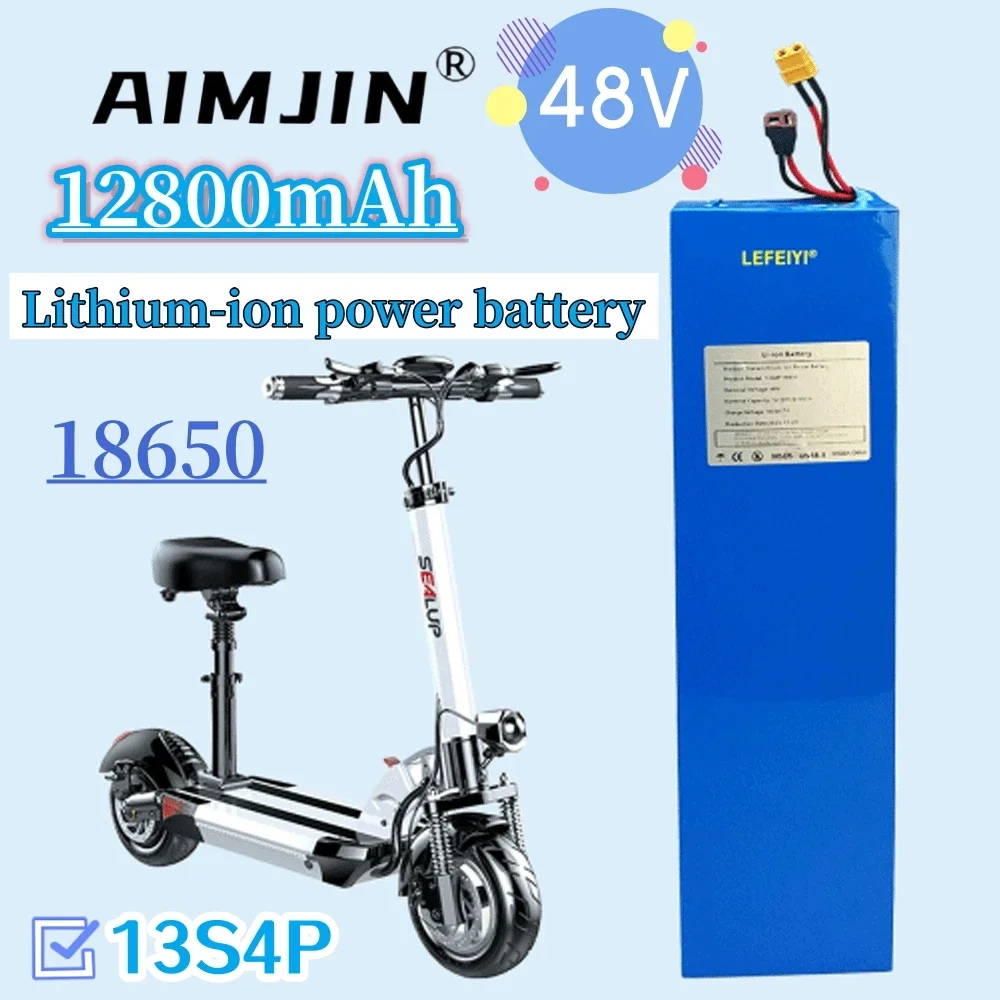 

13S4P 48V 12800mAh Lithium Ion Battery Suitable for 54.6V BMS Electric Bicycles And Scooters