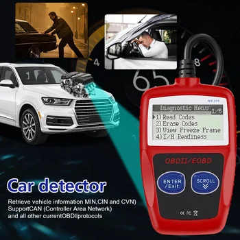 Strumento diagnostico per auto Scanner OBD2 multilingue Controlla il tester della batteria del sistema motore Leggi il lettore di codici delle informazioni sul veicolo