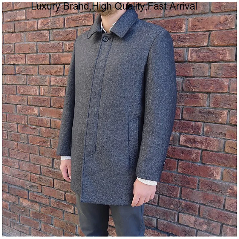 

Coat Wool For Men Casual Woolen Coats Male Clothing Men's Jackets Single Breasted Overcoat 5XL 6Xl 7XL Plus Size