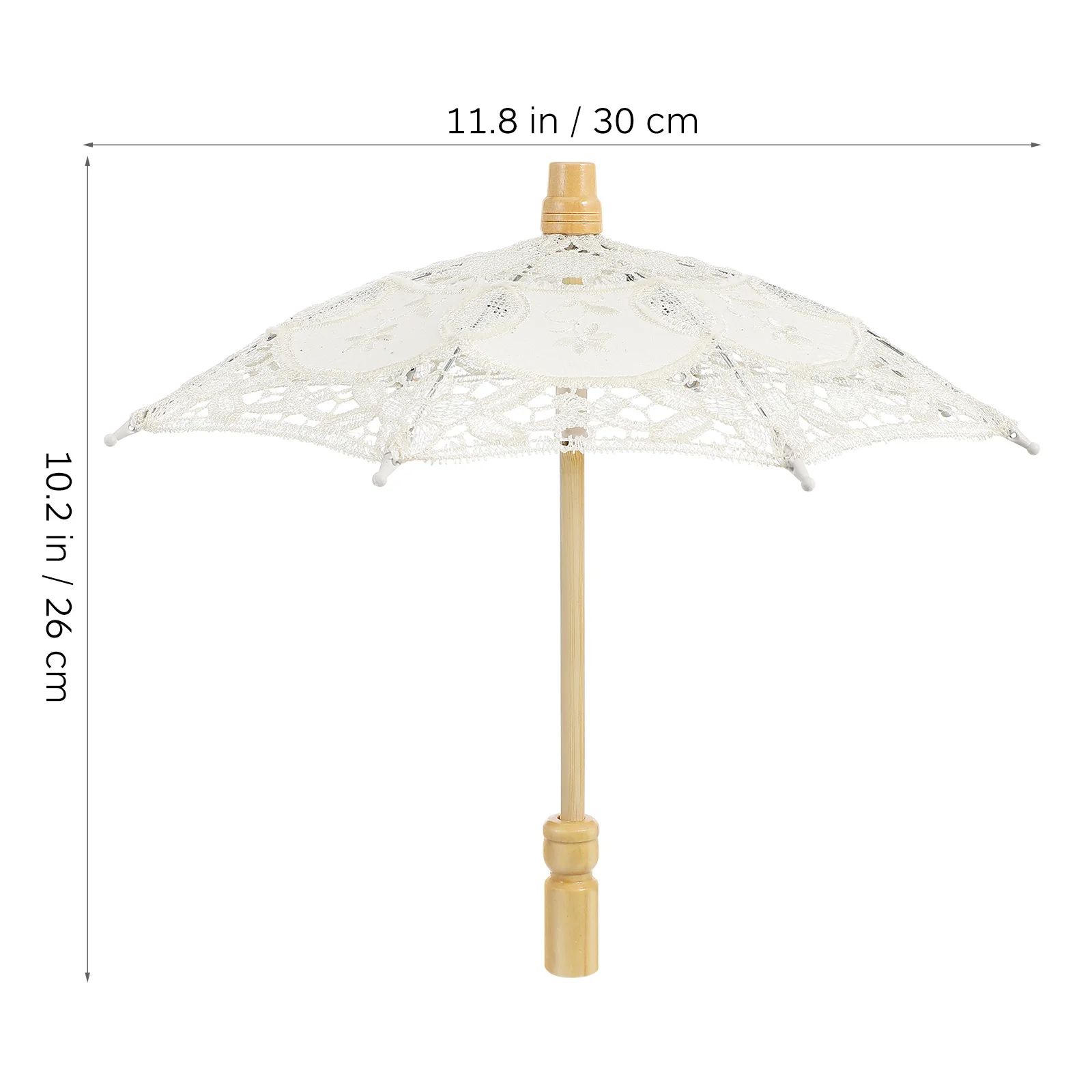 Wedding Small Cotton Umbrella Miss Mini White Decor Parasols Wooden Embroidery Craft mini umbrella mini sun umbrella