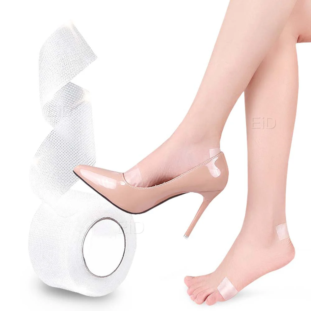 Eid 1 pcs Fuß schutz verband Fuß polster Gummi aufkleber Klebeband selbst klebende elastische Wickel Anti-Verschleiß wasserdichte Fersen polster Unisex – Detail 20