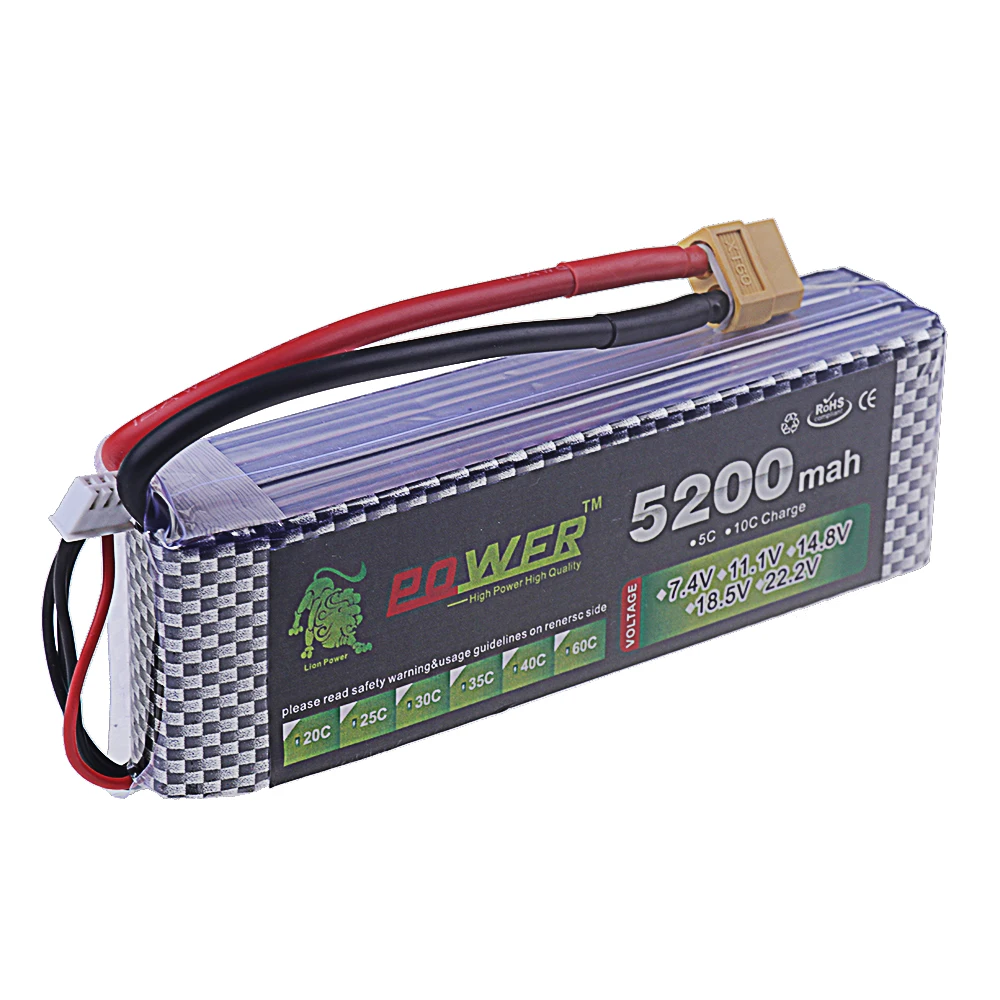 Batterie Drone 5200mAh 2S 3S 4S 6S XT60/T Plug