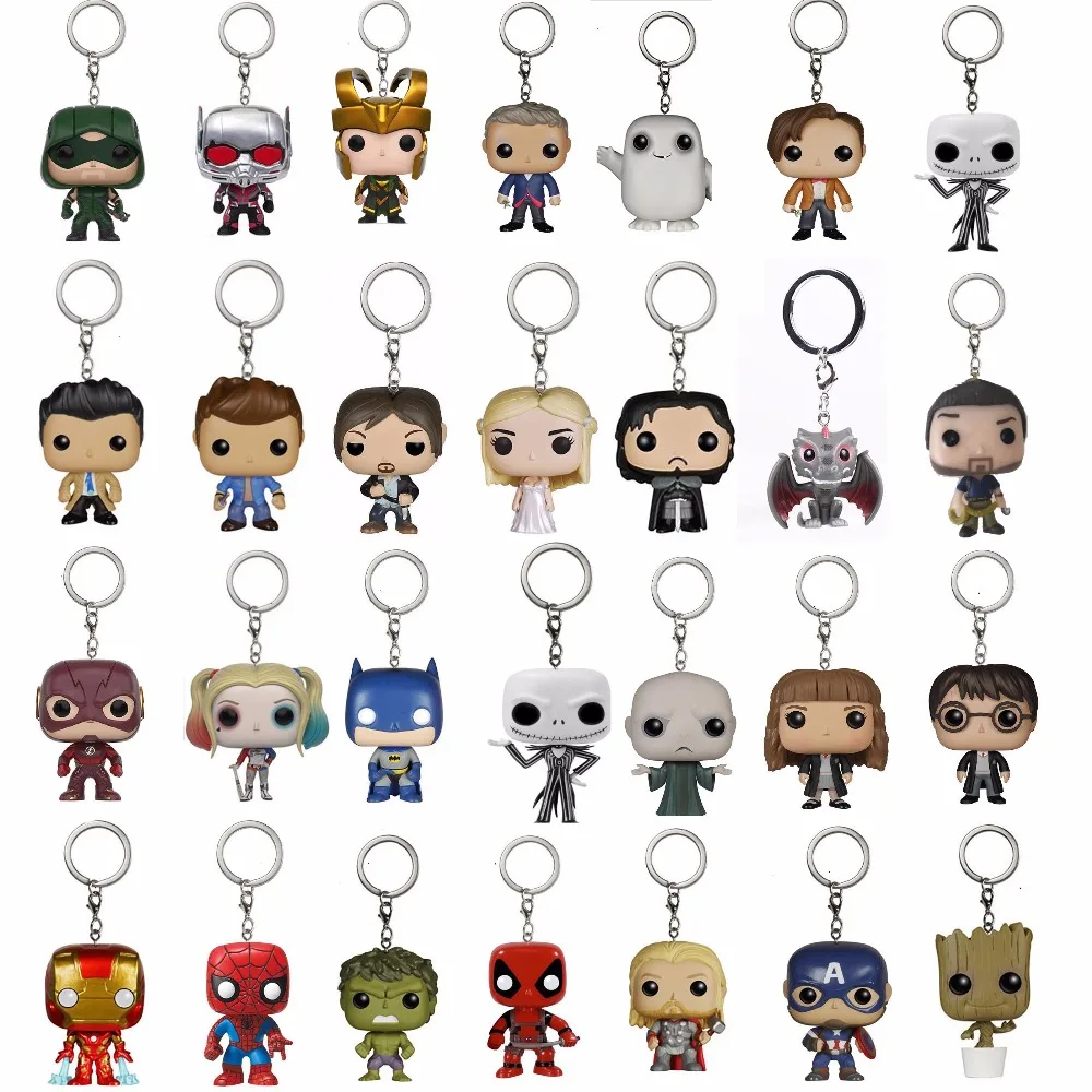 Harry Potter Hermione Portachiavi Giocattolo Game Of Thrones Jon Snow Daenerys Targaryen Drogon Giocattoli Deadpool Dc The Flash Batman Regali