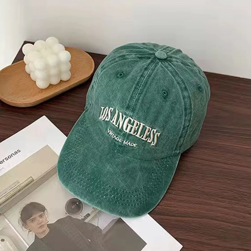 New Fashion Cotton Cap For Women Letter Embroidery Kpop Baseball Cap Female Adjustable Hat Casual Leisure Streetwear Hat