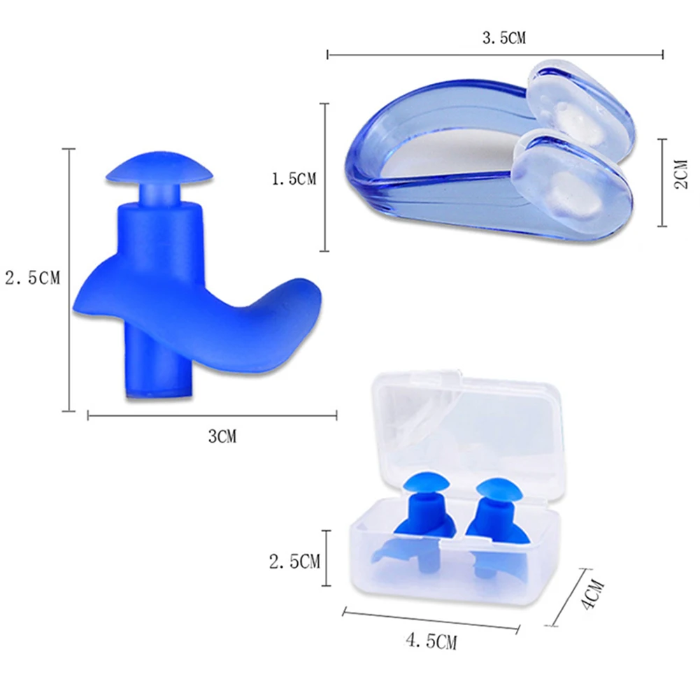 2 pièces clip nez bleu doux - caoutchouc imperméable natation bouchon nez