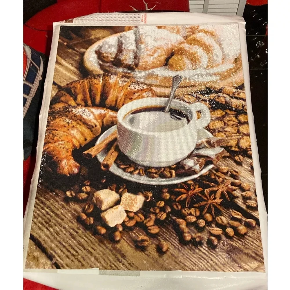 EverShine Diamond Painting Kitchen Diamond Embroidery Coffee Picture Rhinestones Bread Cross Stitch Scenery Home Decoration diamond painting,diamond painting accessories,diamond painting accessory box