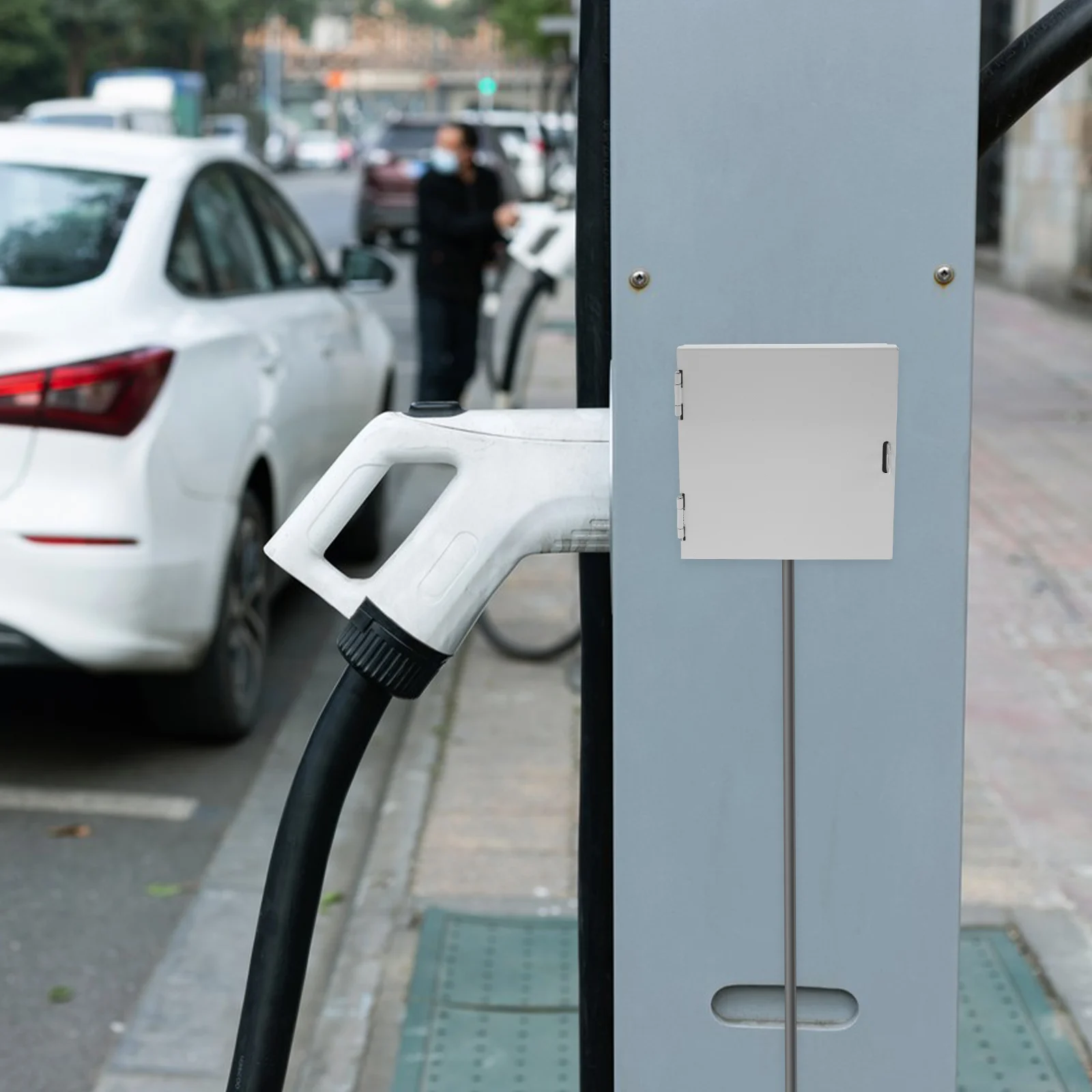2 Count Electric Car Electrical Enclosure Junction Box Outdoor Wrought Iron