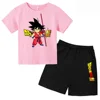 Dragon Ball T-Shirt 2pcs Set Pirate King Boys Girls Teenager Summer Short Sleeve Children Casual Tops Tee Shirt Set Kid Clothes 2