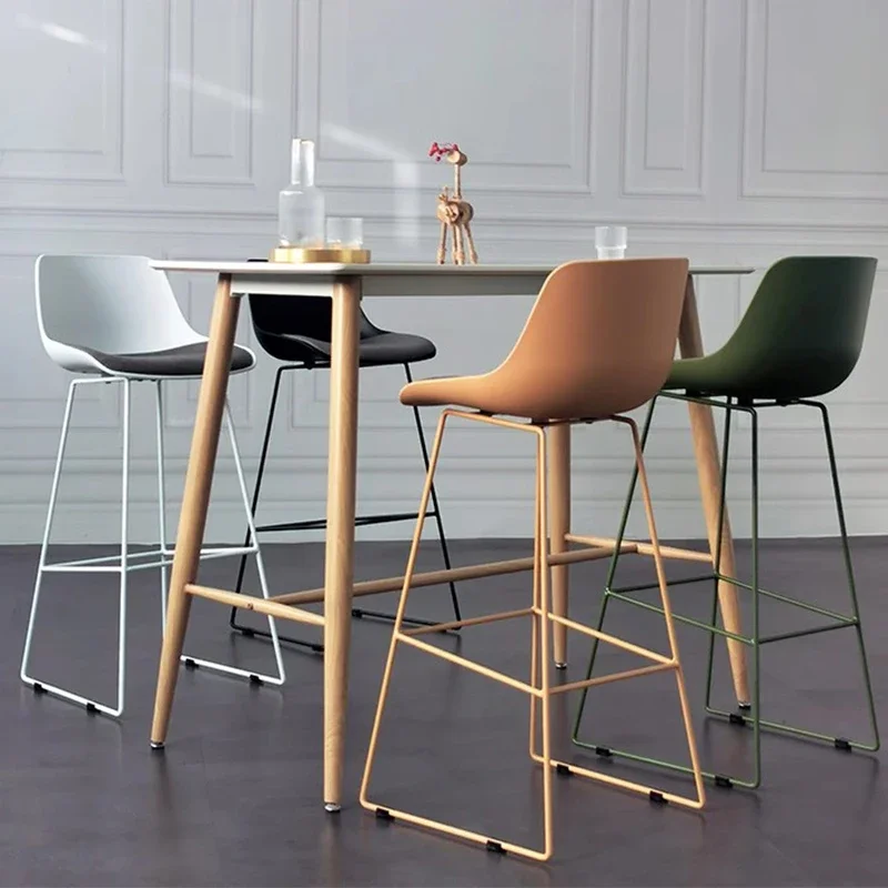

High Reception Bar Chair Designer Acrylic Vanity Garden Counter Bar Stool Aesthetic Library Party Bancos De Bar Home Furniture
