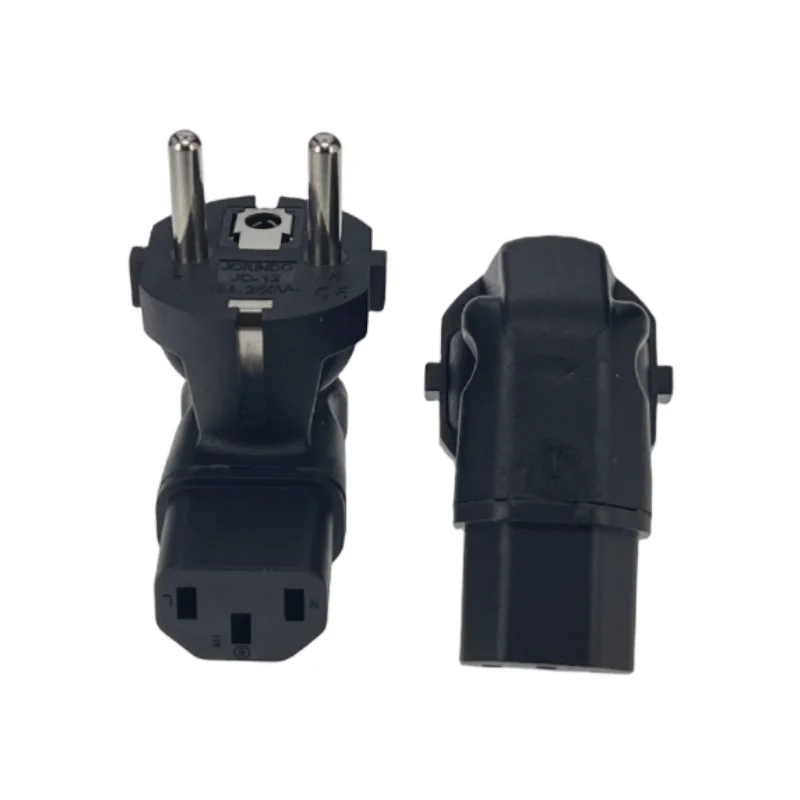 EU to C13 conversion plug adapter 16A250V European pround 2 pins 4.8mm schuko Type F wire grounding converter for change plug
