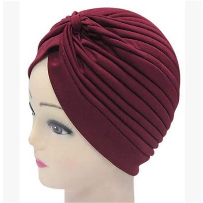 EG _ Damen weiches elastisch Turban Hijab Stirnband Chemo Krebs Indischer Stil 