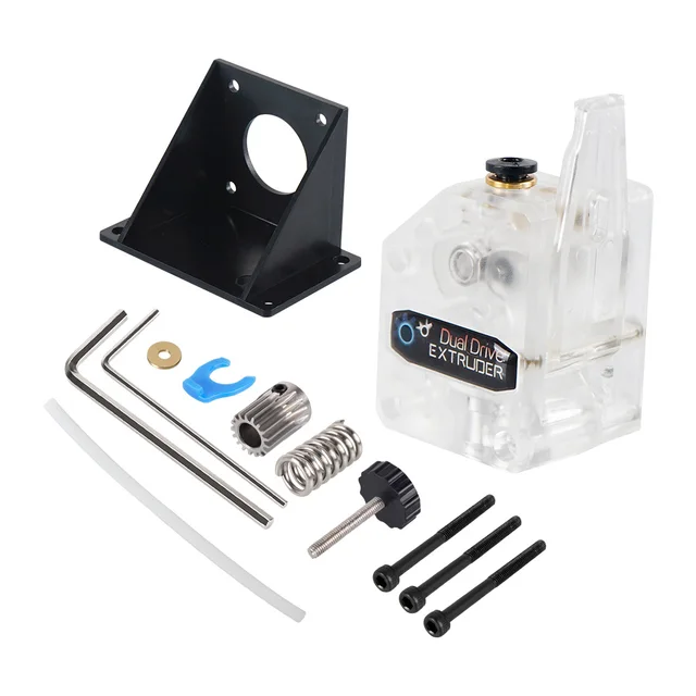 Extruder 3D Printer Parts Dual Drive Bowden Direct Extruder For PLA ABS PETG TPU TPE Nylon Carbon Fiber Wood Filament Decelerate Transparent