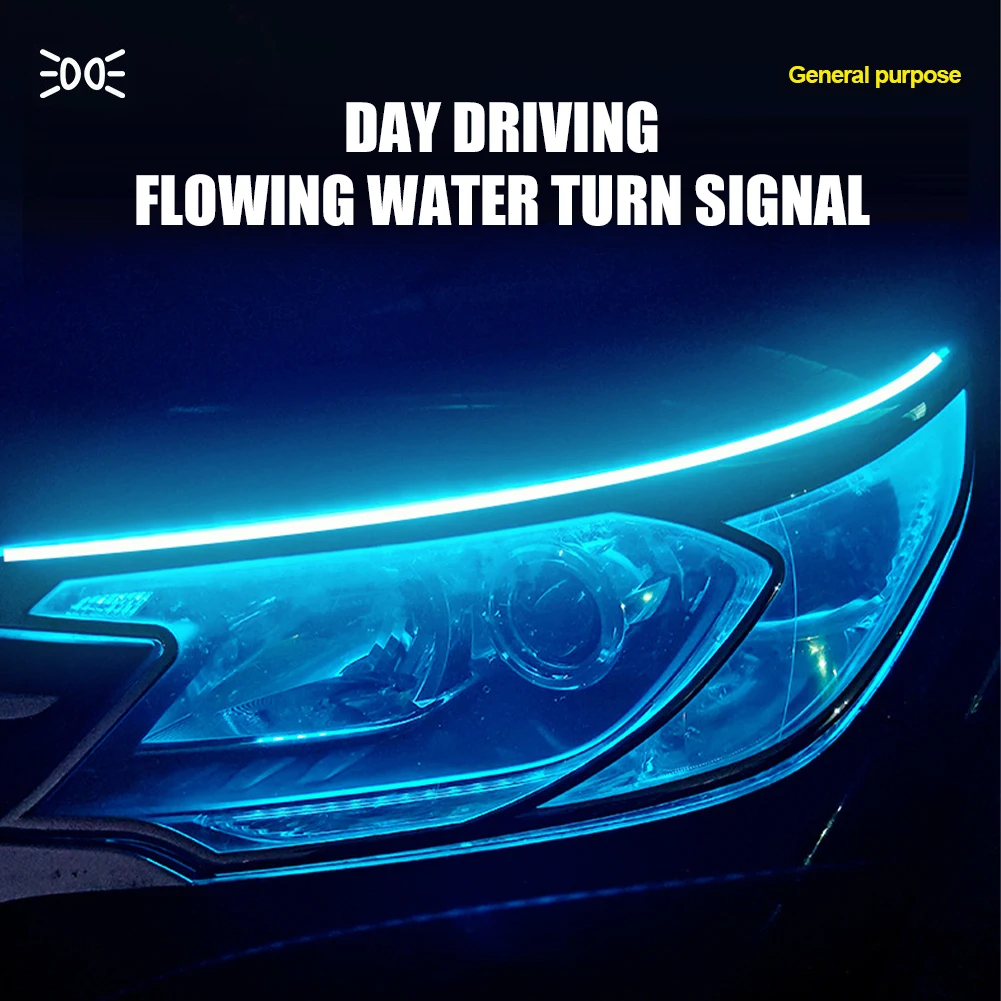 

2pcs LED Strip Light Flexible LED Scan Turn Signal Strip APP Control Flowing Light Daytime Running Light Auto Headlight 7 Colors