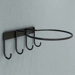 Wall Mount Ball Holder With 4 Hook Metal Rack For Basketball Football Volleyball For Game Rooms Garages Basements