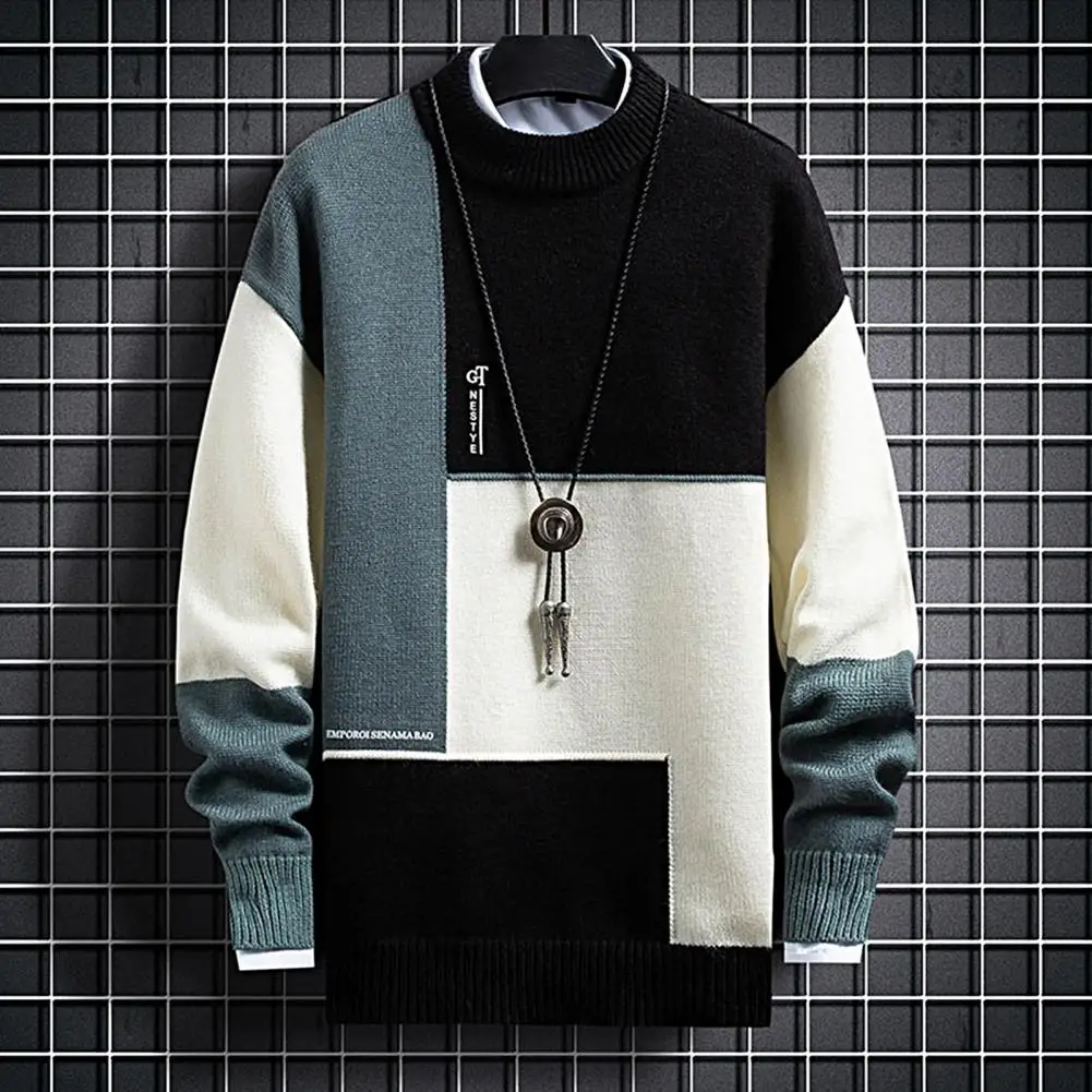 2024 Trendy Spring Sweater Loose Thermal Thick Streetwear Men Winter Sweater Knitted Sweater Men  Christmas Sweater