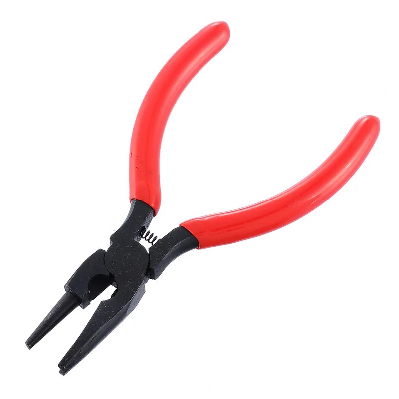 

Cutting Pliers Concave Pliers Beading Jewelry Tool 12.5cm(4-7/8") Red Small Handle Twisted Ring Sharp Cutting Pliers 1Pcs