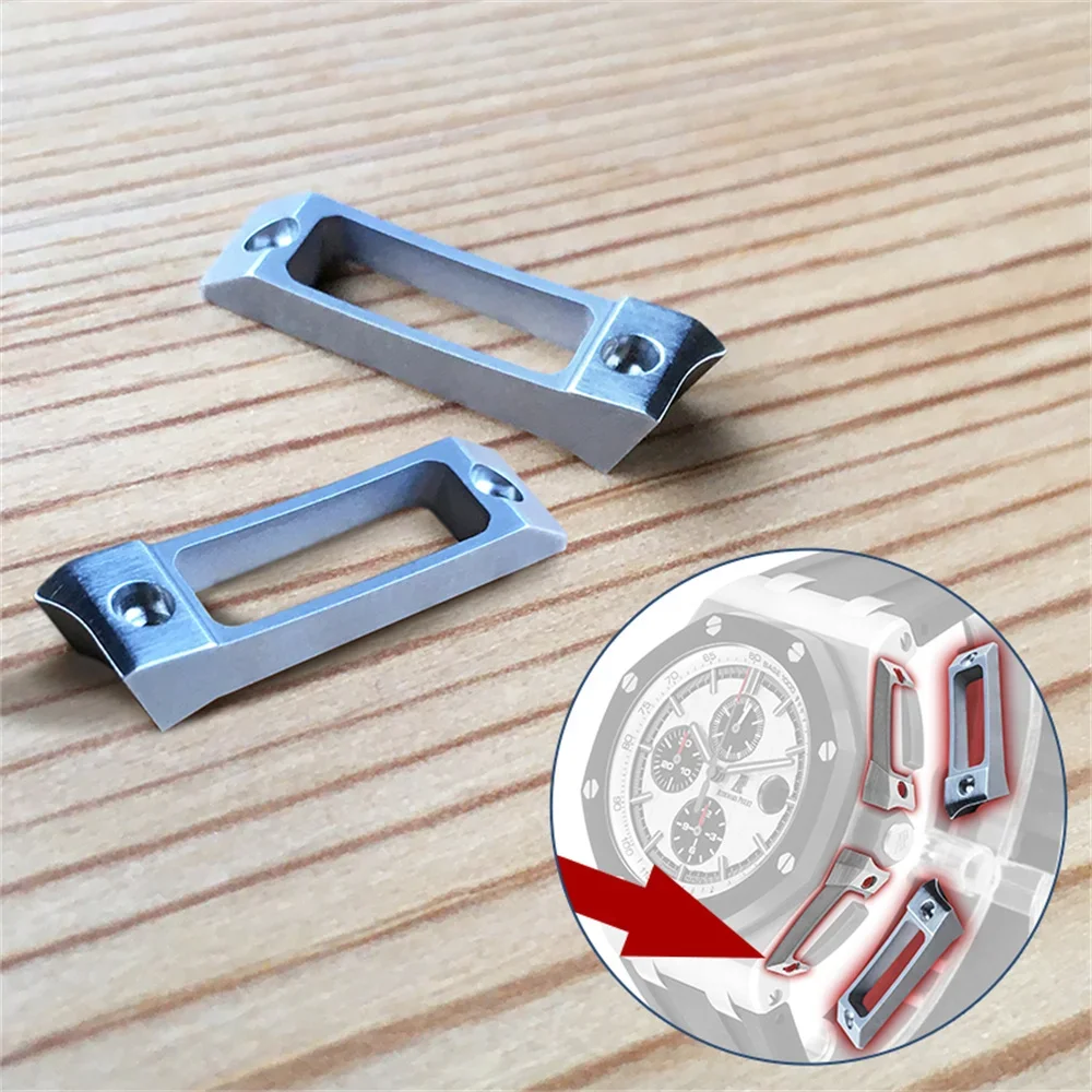 Orologio In Titanio Pusher Protect Guard Board Per Audemars Piguet Roo Royal Oak Offshore 44Mm 26400 Pulsante Dell'Orologio