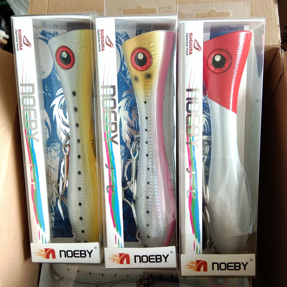 

Noeby 3pcs Popper Lure Hard Bait 205mm 133g Topwater Big Game Artificial Wobblers Tuna GT Surface Saltwater Fishing Tackle