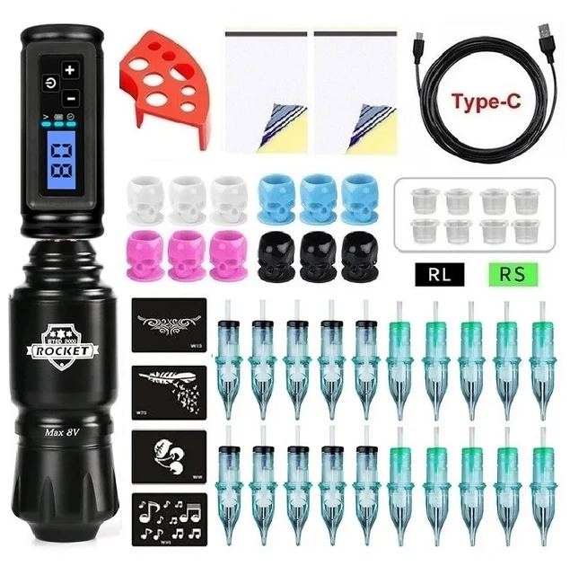 タトゥーマシンセット ロケットタトゥーマシンセットワイヤレス