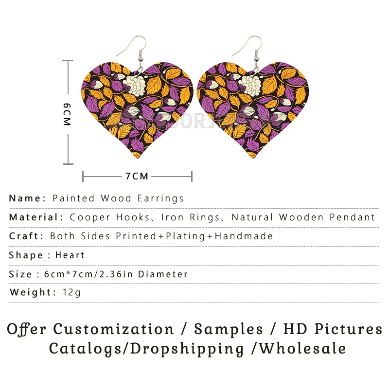 SOMESOOR Mixed Wholesale African Ethnic Ankara Fabric Print Wooden Drop Earrings For Women Gifts Afro Geometric Pendants 7 Pairs