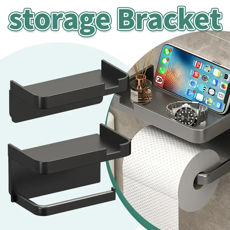 Plastic Paper Holder Storage Rack Kitchen Towel Placement Seasoning Bottles Bathroom Wall Roll Paper Phone Storage Holder