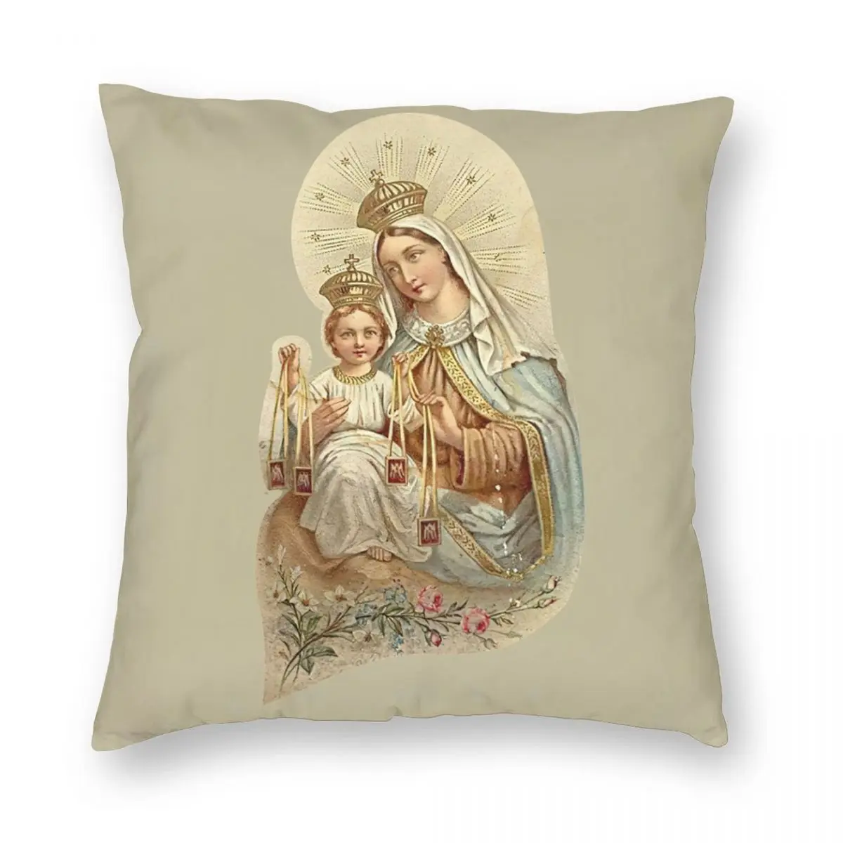 

Наволочка с креплением Our Lady Of Mount Carmel, Мягкая тканевая наволочка для подушки, подарок, Дева Мария, декоративная подушка, чехол для дома на молнии 45x45 см