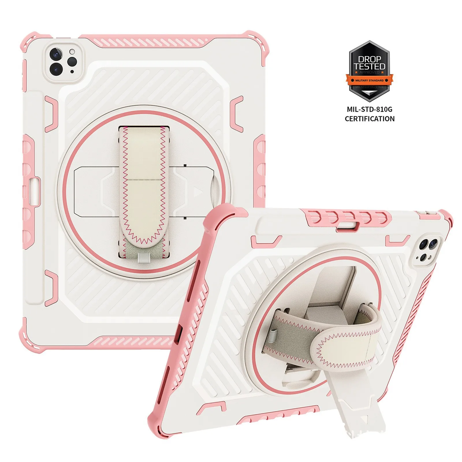 Ultimate 360° Kickstand Tablet Case with Hand Strap & Pencil Holder