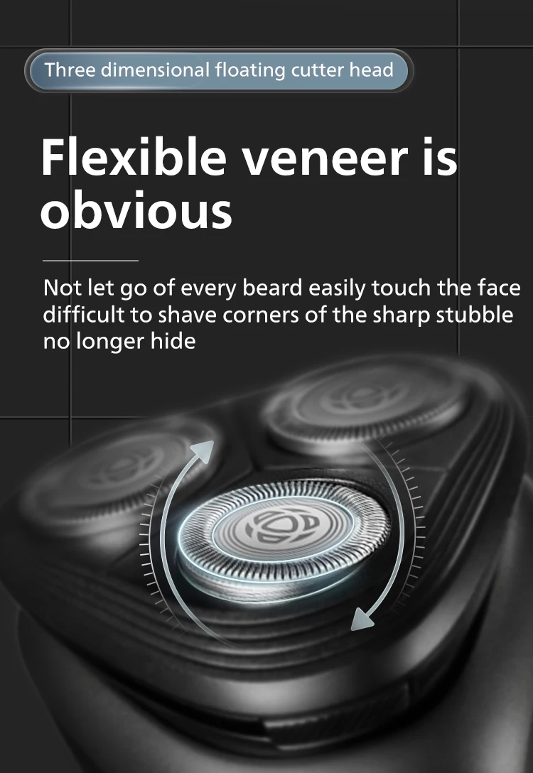 Philips S1113 Electric Shaver - USB Rechargeable Stainless Steel Razor with PowerCut Blades