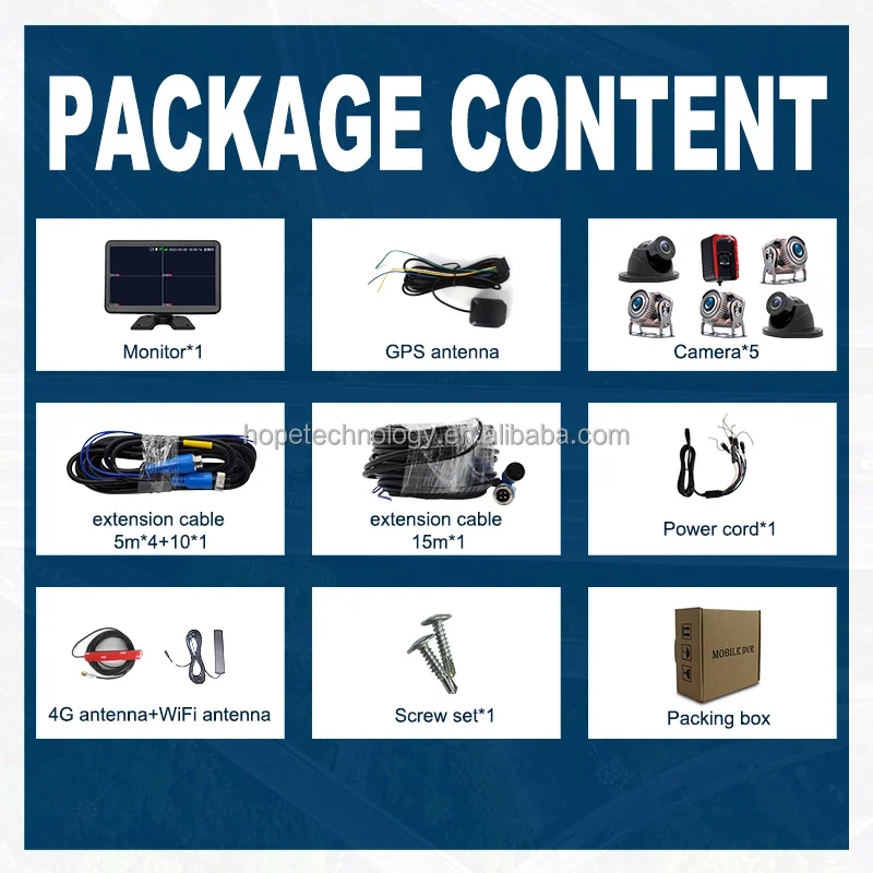 4G 10.1인치 IPS 1080p HD 풀컬러 카메라 방수 GPS 루프 녹화 6채널 후방 카메라 룸미러형 블랙박스 비디오 레코더 야간