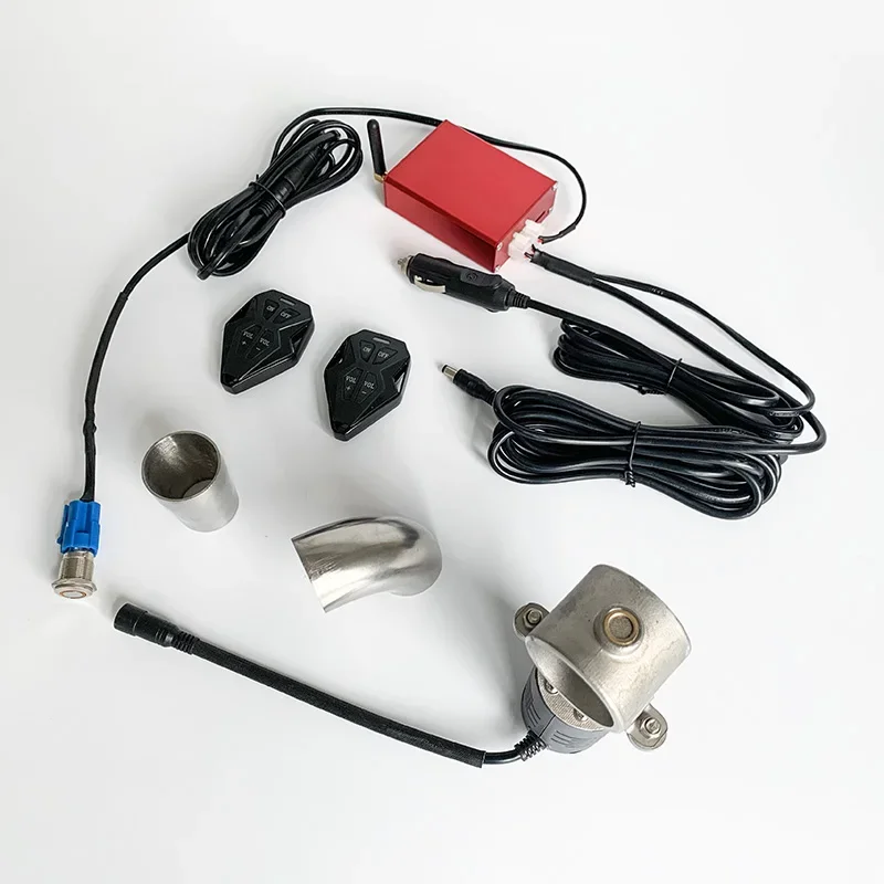 38mm Motorbike Exhaust Sound Valve System Clamp Pipe Connect Remote Controller Switch Button Adjustable Modification Kit