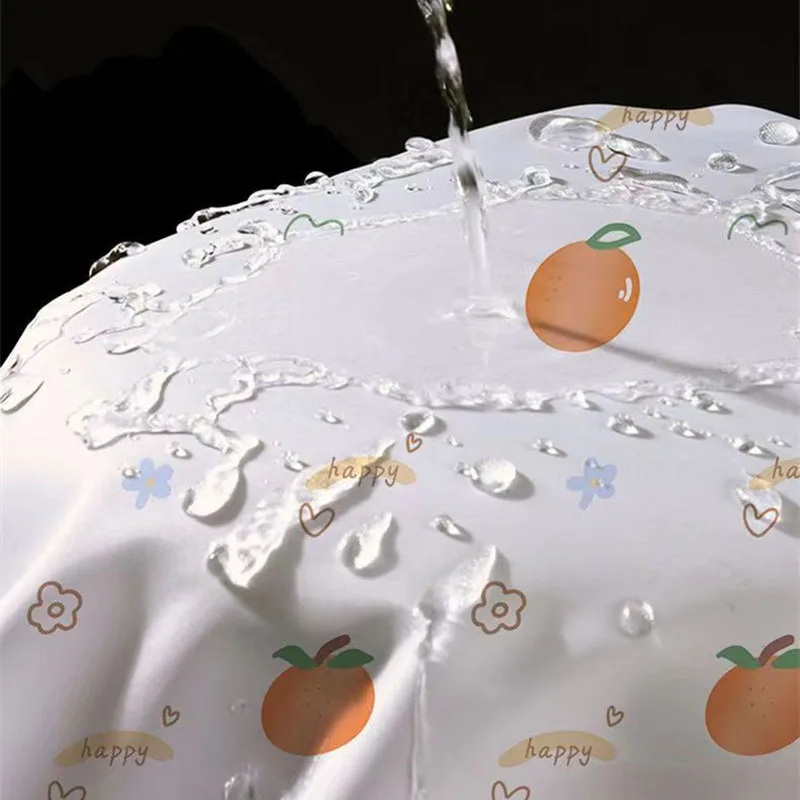 Peach Shower Curtain 180cm &times; 200cm Bright and Colorful Design Waterproof Fabric with 12 Hooks shower curtains