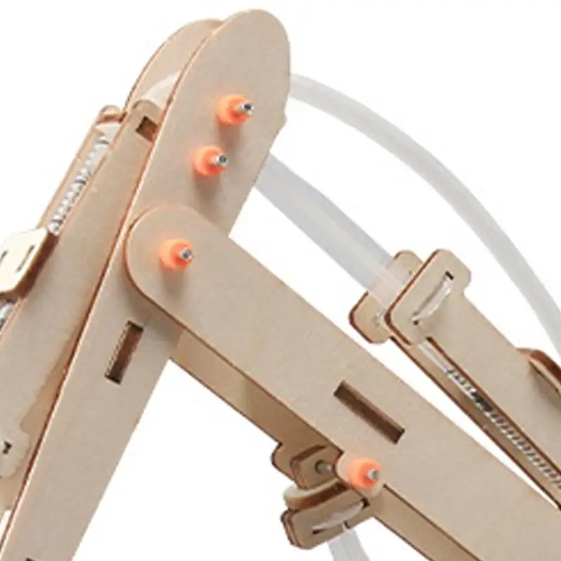 L74A 조립에 손을 대십시오 나무 굴삭기 모델 물리학 학습 도구 학생을위한 어린이 교육 장난감 학교 실험