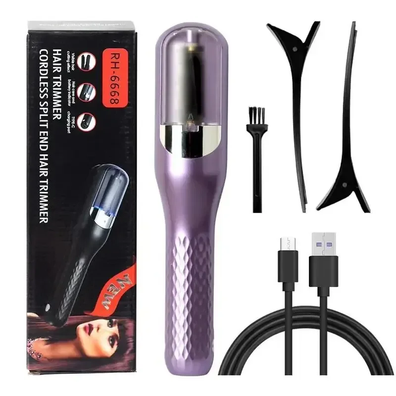 Xiaomi 1Pc Automatic Electric Hair Clipper, 2 in 1 Hair Edge Control Multi-functional Type C Rechargeable Hair Split End Clipper 5