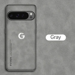 Premium Sheepskin Leather Full - Cover Phone Case - PU+TPU Edge Shockproof Protection - Pixel 11 Pro XL (GRAY)