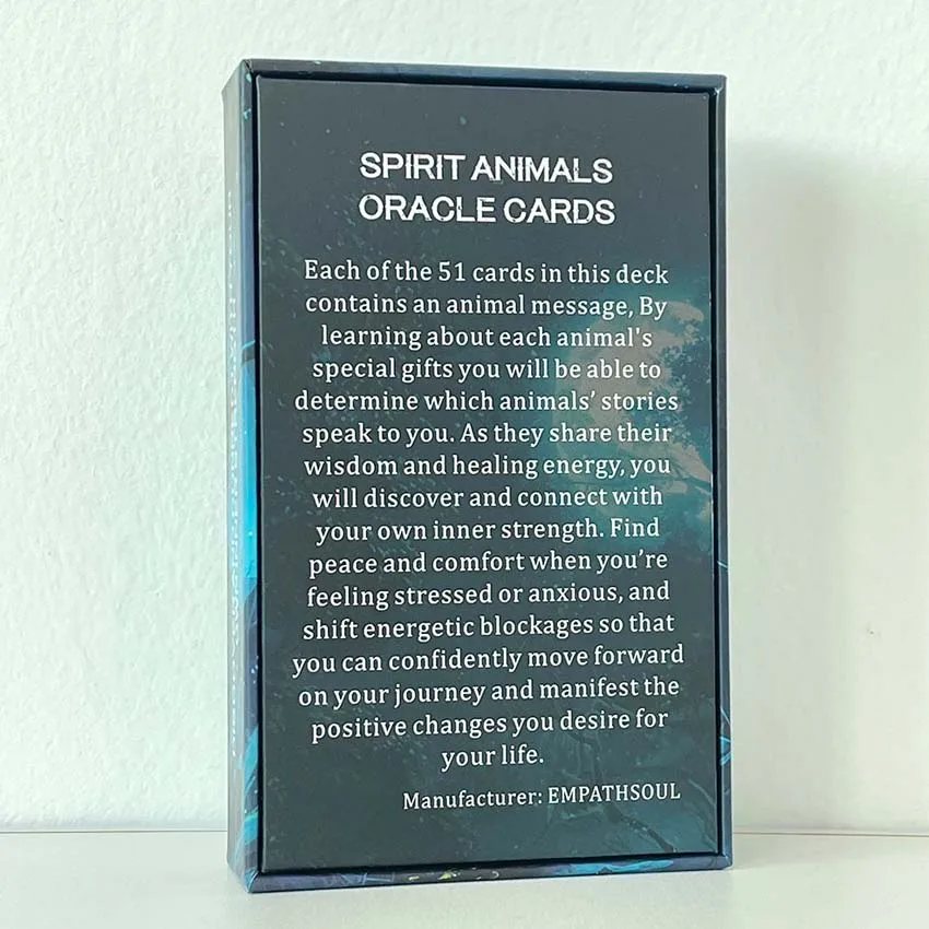 12x7 cm Spirit Animals Oracle Cards Keywords,no guidebook. Games 2
