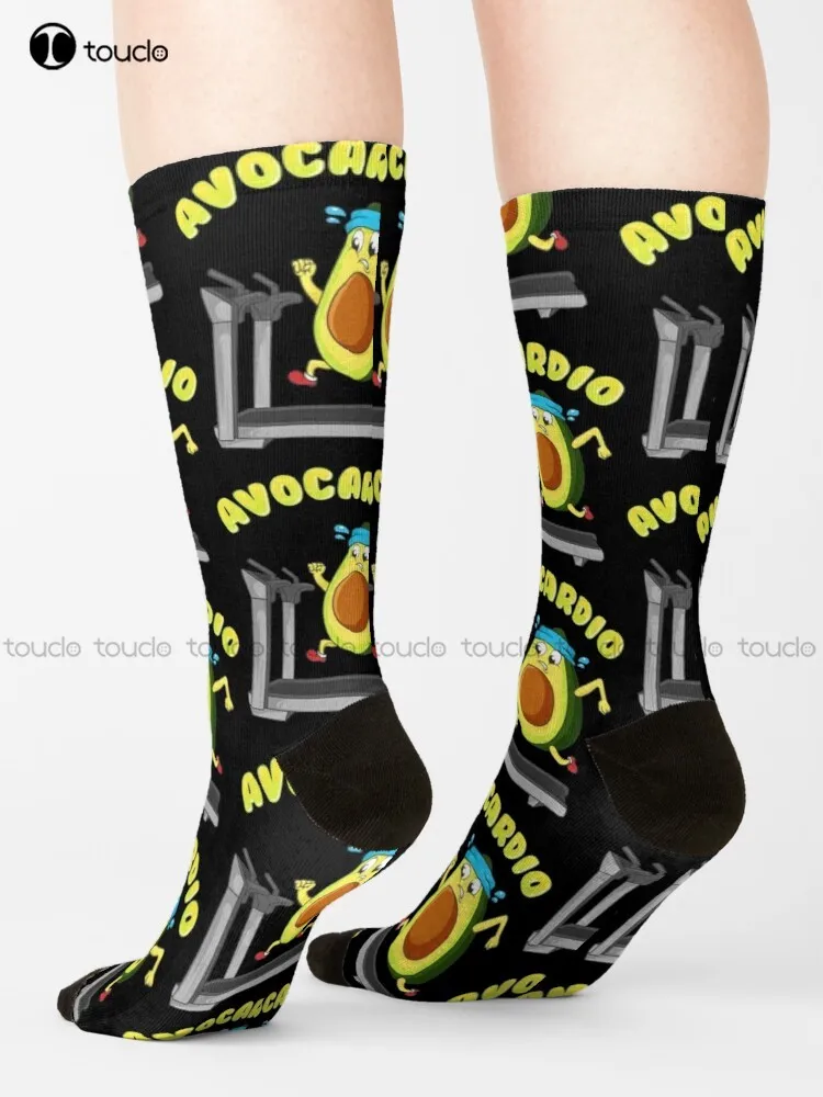 

Cute & Funny Avo-Cardio Avocado Cardio Gym Pun Socks Womens Cotton Socks Unisex Adult Teen Youth Socks 360° Digital Print Gift