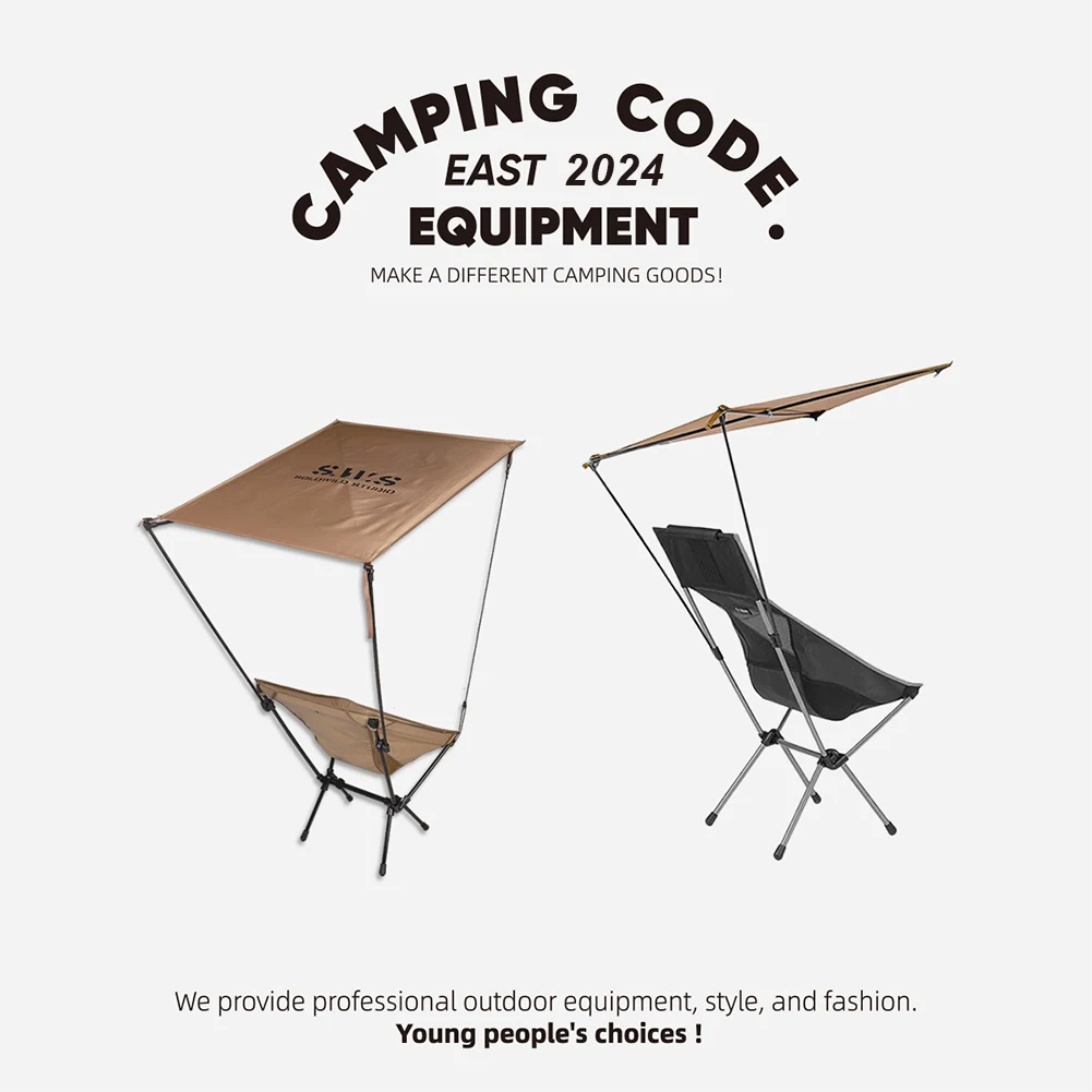 Lounge Chair Sonnenschirm UV-Schutz Outdoor Moon Chair Markise Wasserdicht Camping Klappbares Baldachin für Camping Angeln – Detail 14