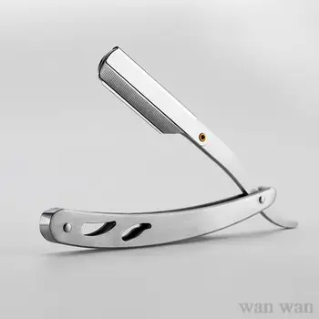 Stainless Steel Razor Holder Golden Men's Manual Folding Straight Edge Shaver Barber Shop Beard Trimmer With Shaving Blade Y1003 1