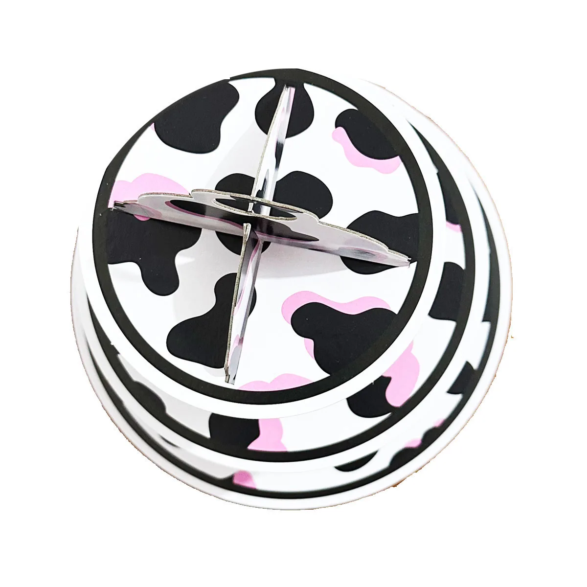 

2PCS Cow Cupcake Stands Disposable Decorations For School College Dinner Anniversary Baby Shower Party Supplies
