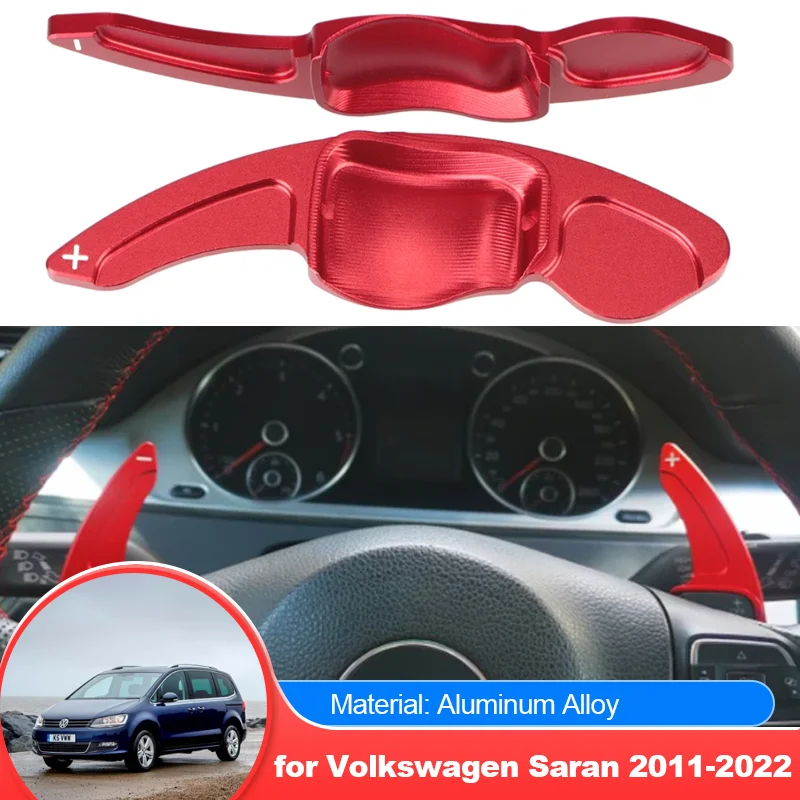 

2x Car Steering Wheel Paddle DSG Shift Extend Shifter Sticker Accessories for VW Volkswagen Saran MK2 7N SEAT Alhambra 2011~2022