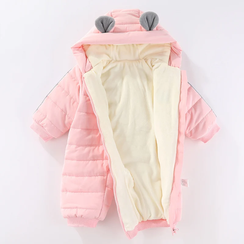 Newborn Baby Clothes Winter Warm Infant Outwear Hooded Baby Jumpsuit Boys Ski Suit Thicken Girl Jacket 0 to 24 Months