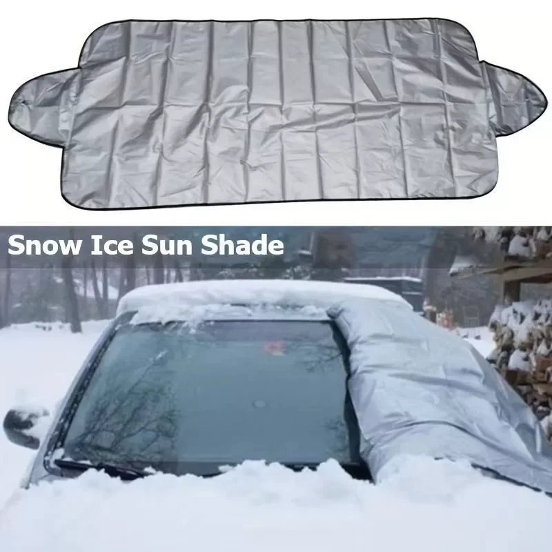 Cubierta universal para nieve para parabrisas de coche, protector solar y lluvia helada para la mayoría de los coches y SUV, protector para parabrisas de automóvil de 1 pieza